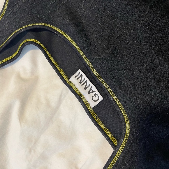 Ganni Black Vented Mini Dress - Picture 5 of 8